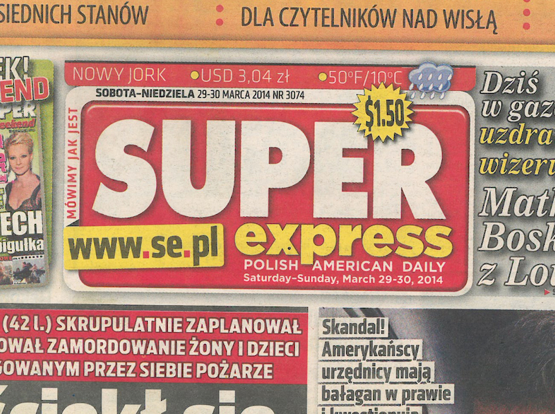 Gazeta Polska, Super Express. New York 29-30 March 2014